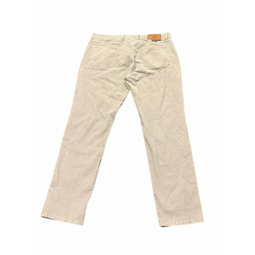 Brooks Brothers Clark Pants Mens 38x30 Gray Corduroy Stretch Casual Straight Leg
